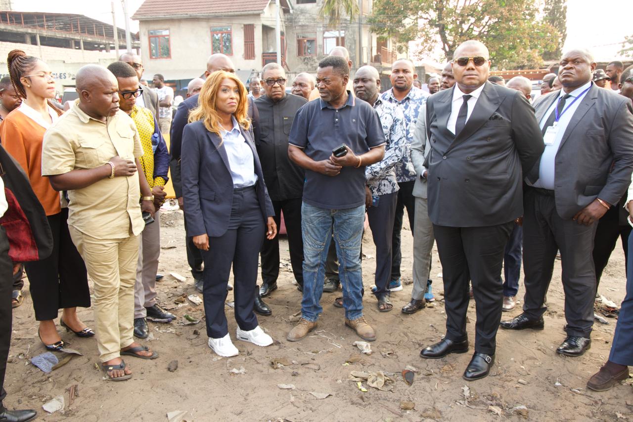 La délégation du Fonds de Promotion de l'industrie (FPI), conduite par le Directeur Général adjoint, Blaise Mastaky.  Crédit photo CCP.