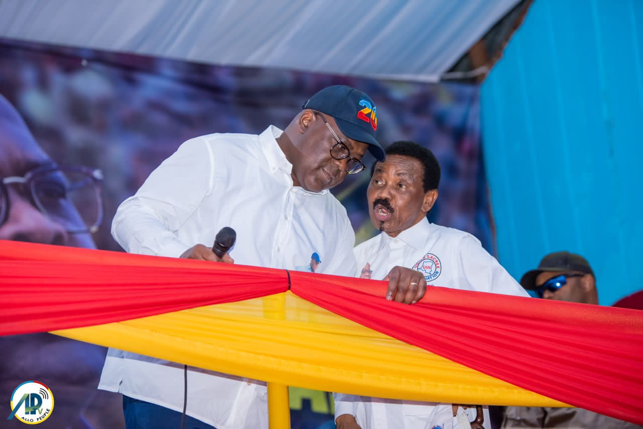 Félix Tshisekedi président de la RDC et Christophe Mboso, sous les couleurs de leur famille politique, Union sacrée de la Nation ( USN).