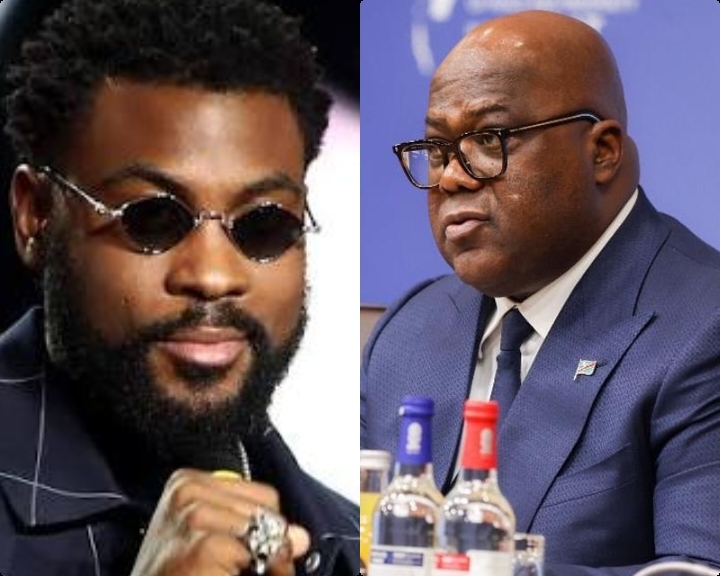 Photo d'illustration du président de la République démocratique du Congo (RDC), Félix Tshisekedi avec le rappeur Belgo-congolais, Damso . Crédit photo, Presse Actu.