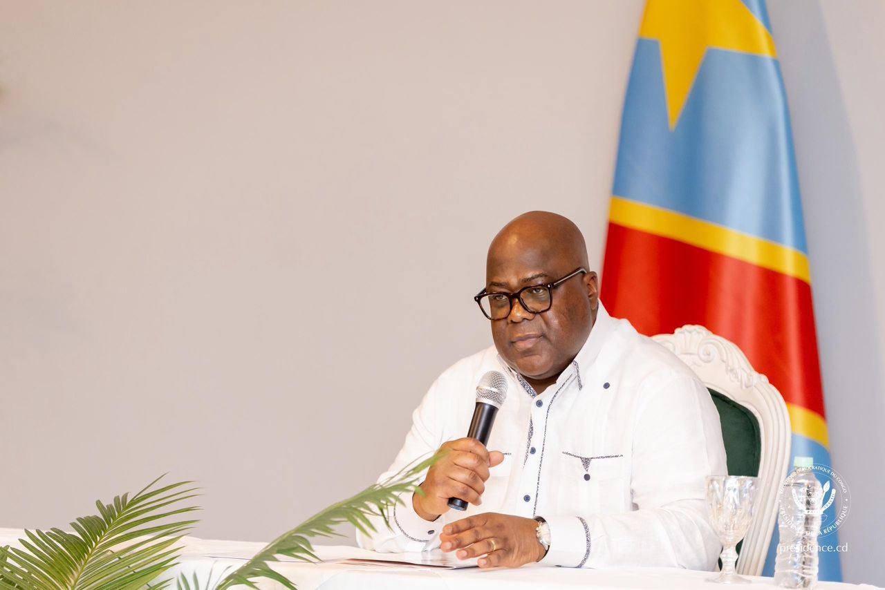 Félix Tshisekedi, président de la République démocratique du Congo RDC, lors de ses échanges avec la diaspora congolaise vivant au Brésil, tenus vendredi 07 novembre 2025.
