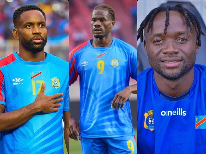 (Photo d'illustration), les trois avant-centre des Léopards de la République démocratique du Congo (RDC), en course pour la titularisation lors de la rencontre entre la RDC vs Cameroun. Crédit photo ( Presse Actu)