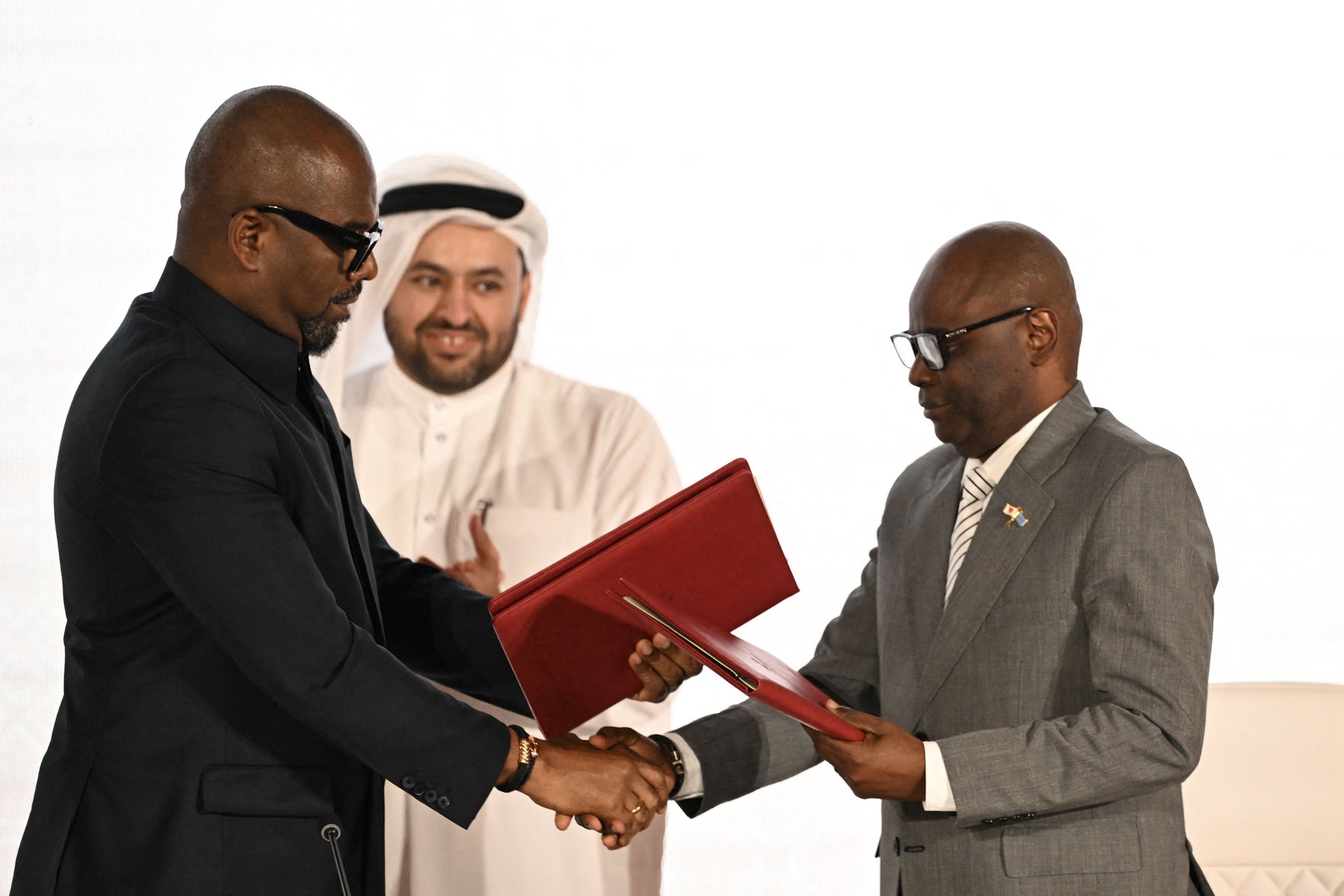 Lors de la signature de l'Accord-Cadre pour la paix en RDC, entre le gouvernement congolais avec la délégation du groupe rebelle de l'AFC-M23.