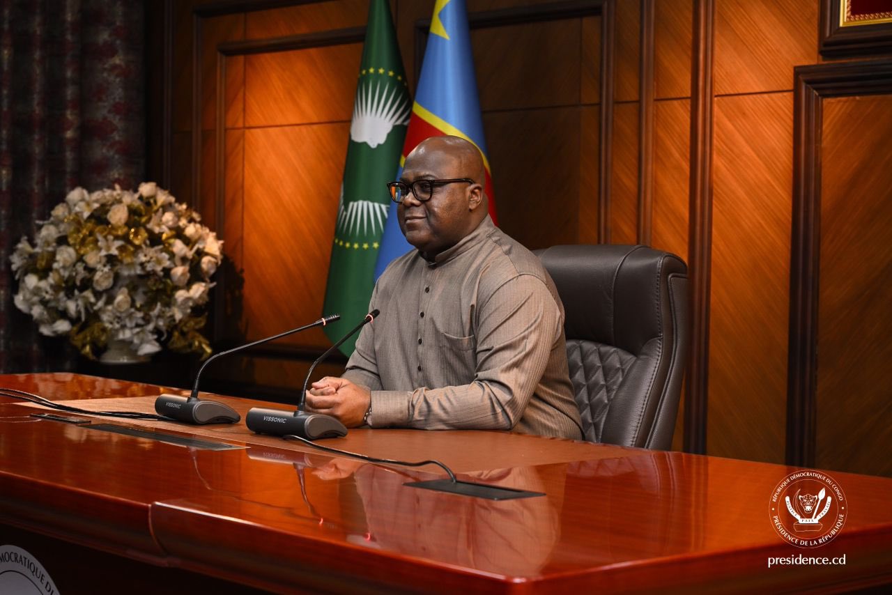 Félix Tshisekedi, président de la République démocratique du Congo RDC, lors de la 67 réunion des ministres tenue à Kinshasa.