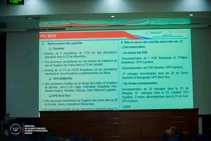 Tableau épidémiologique hebdomadaire de la République. Crédit photo CelluleCom ministère de la santé publique hygiène et prévoyance sociale.