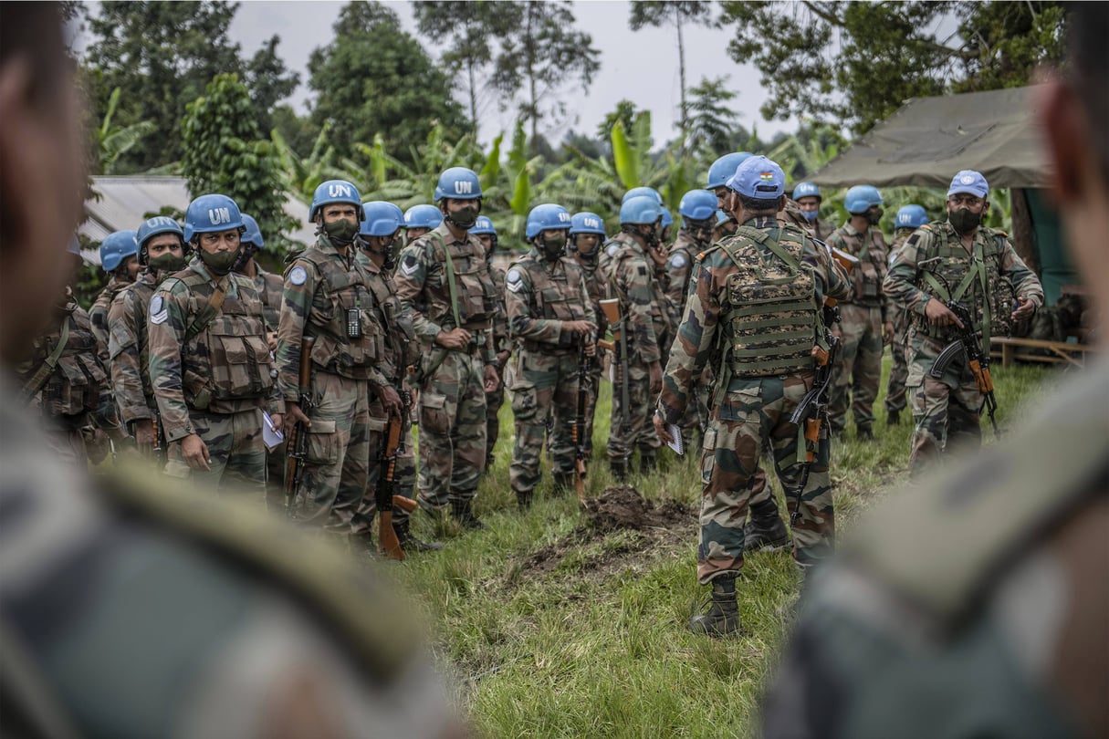 (Photo d'illustration). Les Forces casques bleus de la Monusco, à l'Est de la République démocratique du Congo ( RDC).