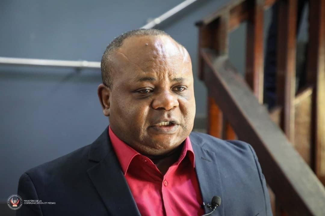 Tshivis Tshivuadi, secrétaire général de Journaliste en danger (JED), une ONG de défense des droits de la liberté de la presse, lors de la célébration de la journée mondiale de la presse à Kinshasa, le 3/05/2019.