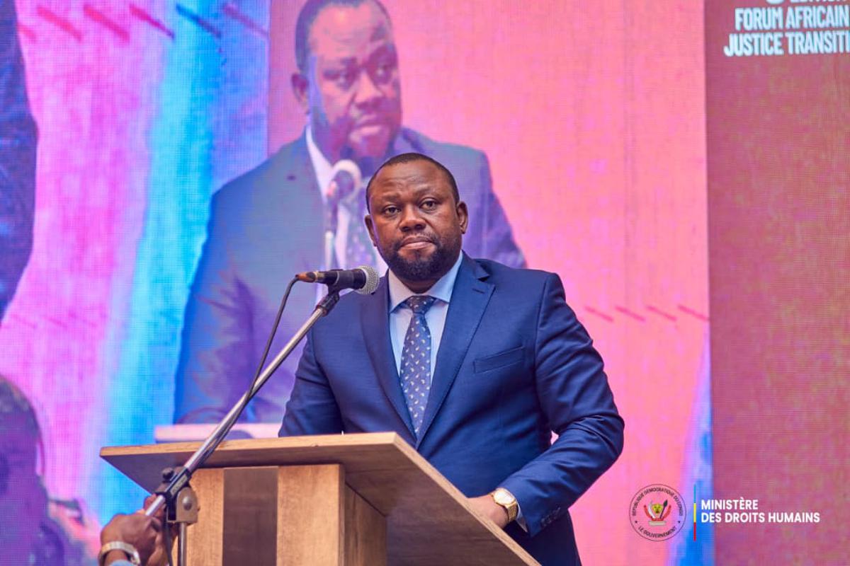 Samuel Mbemba, ministre des droits humains de la République démocratique du Congo ( RDC). Crédit photo CelluleCom ministère.