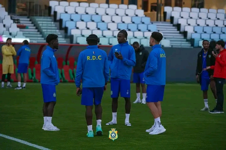 Les joueurs Léopards seniors messieurs de la République démocratique du Congo (RDC).