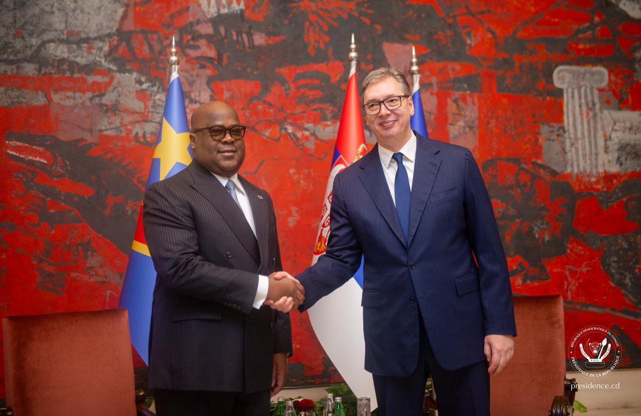 En Serbie, Vučić exhorte Tshisekedi à poursuivre la voie diplomatique face aux attaques de l’AFC-M23