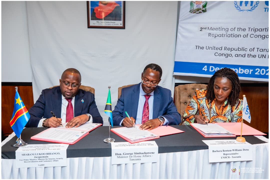 Jacquemain Shabani, vice-premier ministre de l'intérieur sécurité et affaires coutumières de la RDC, Lors de la 7ᵉ réunion tripartite RDC–Tanzanie–HCR à Dar es Salaam, Jeudi 24 décembre 2025.