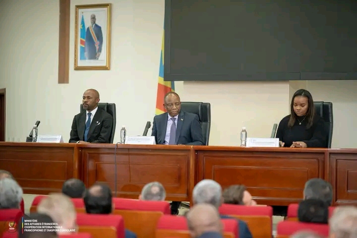 Lors de la rencontre entre le gouvernement congolais avec les membres du corps diplomatique accrédités en RDC.