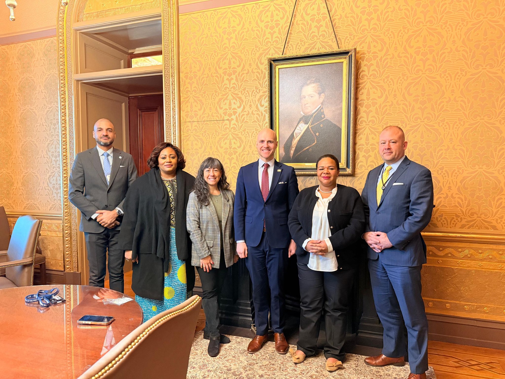 Lors de la rencontre entre la ministre des affaires étrangères congolaises, Thérèse Kayikwamba avec les membres de l'administration Trump.