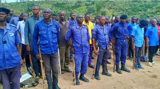 Les nouveaux policiers mécanisés en formation à Kananga, dans la province du Kasaï-Central. Crédit photo, ACP