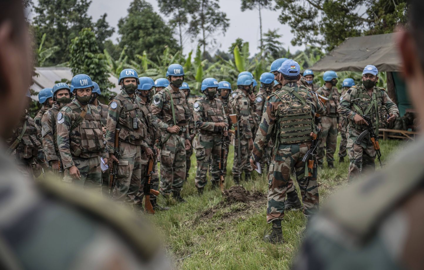 Photo d'illustration : Les militaires casques bleus de la Monusco.