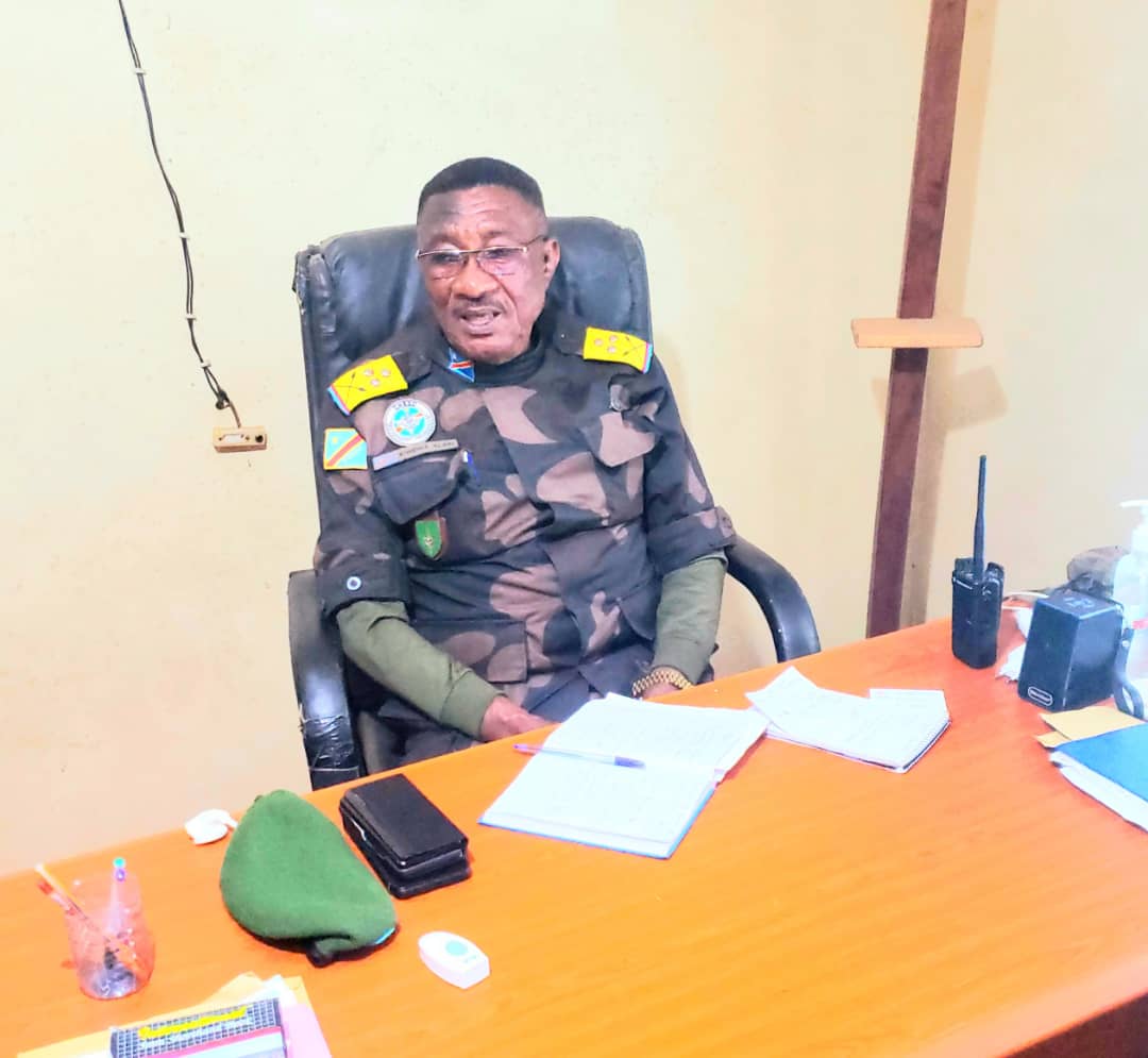L'administrateur militaire du territoire de Lubero, le colonel Alain Kiwewa Mitela,