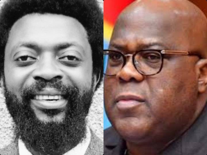 De gauche à droite, Alpha Nday Mwenze Analyste politique, libre-penseur et spécialiste en Relations internationales, et Félix Tshisekedi président de la République démocratique du Congo( RDC ).