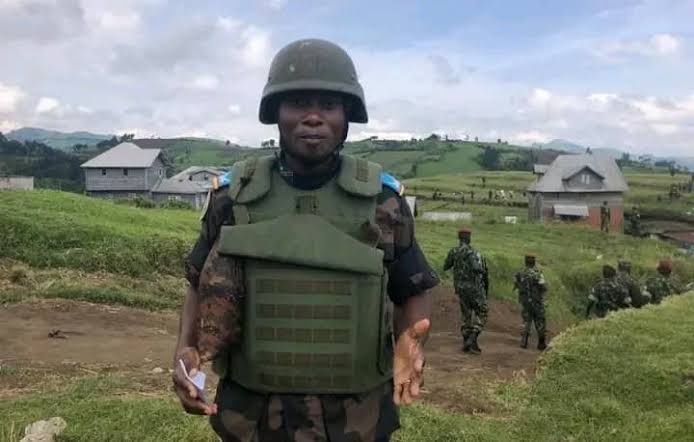 Le lieutenant Reagan Kalonji,porte-parole de l’opération « Sokola 2 Sud » au Sud-Kivu, à l'Est de la RDC.
