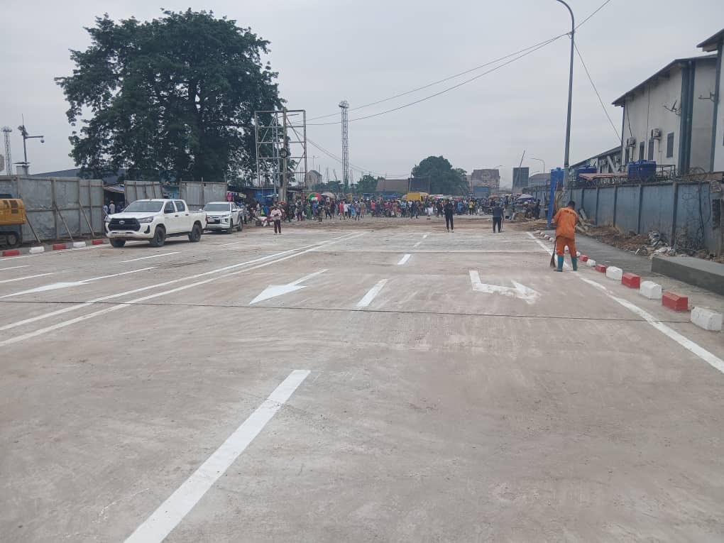 Le nouveau Pont Cabu, sur l'avenue Kasa-Vubu, à Kinshasa capitale de la République démocratique du Congo ( RDC).