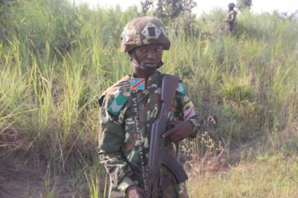 Photo d'illustration, des éléments des FARDC, dans la brousse.