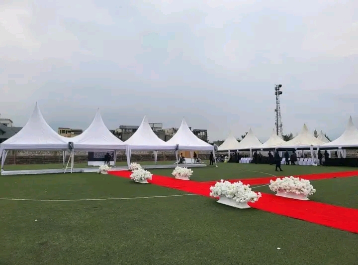 Lors de la cérémonie des obsèques des victimes des hostilités à l'Est de la RDC, organisée par le M23, jeudi 8 janvier 2026.