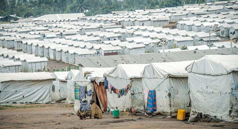 Photo d'illustration : Camp des déplacés de guerre en RDC.