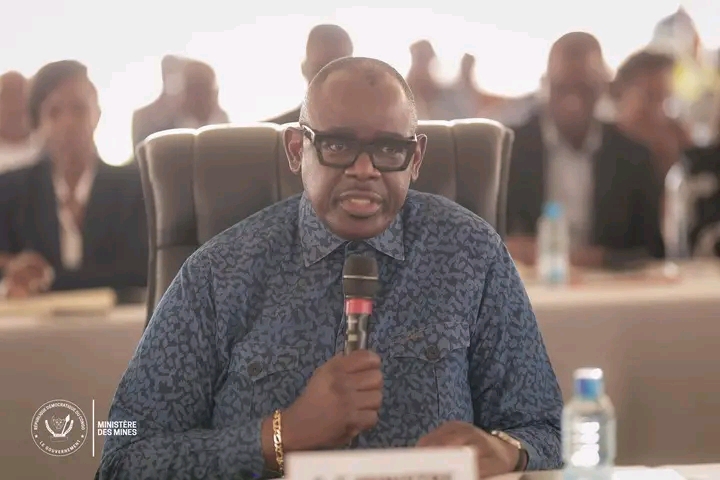Louis Watum Kabamba, ministre des Mines de la République démocratique du Congo RDC, lors de son allocution à cette rencontre.