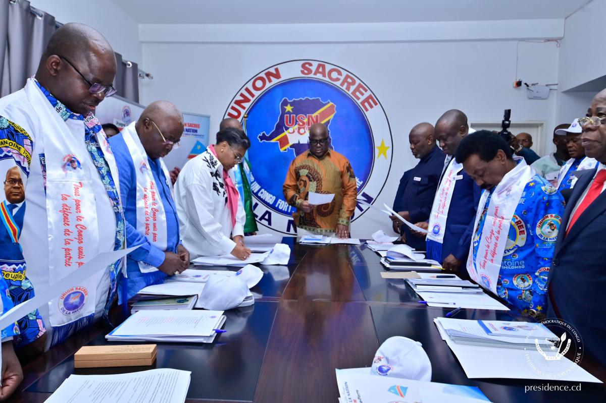 Les cadres de la plateforme politique présidentielle, Union sacrée de la nation (USN).