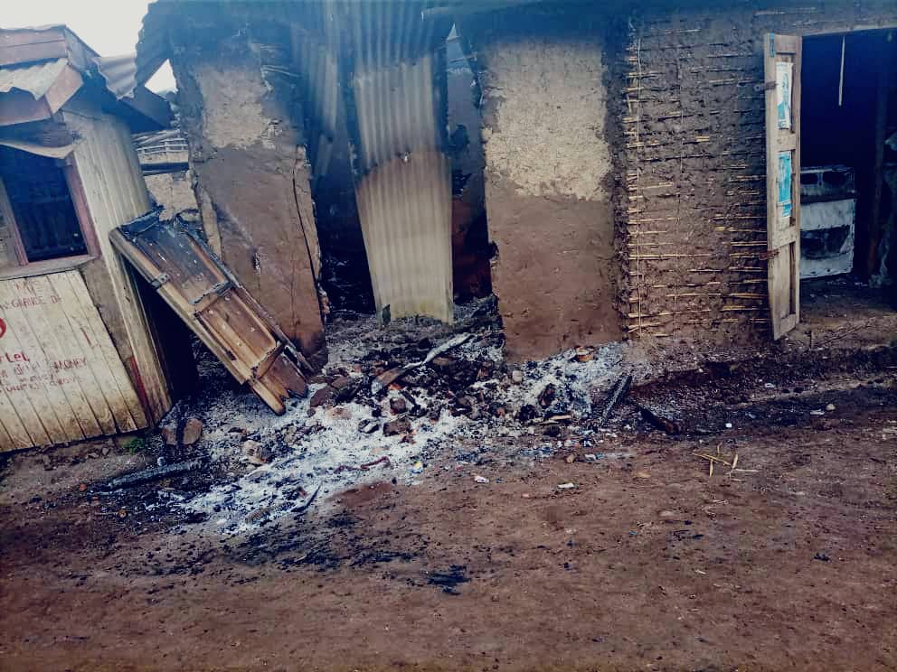 Photo d'illustration. Des maisons incendiées.