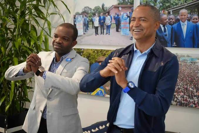 L'ancien député provincial élu de Butembo, Promesse Matofali Yonama,  aux côtés de Moïse Katumbi, son président du parti Ensemble pour la République. ( Photo d'illustration).
