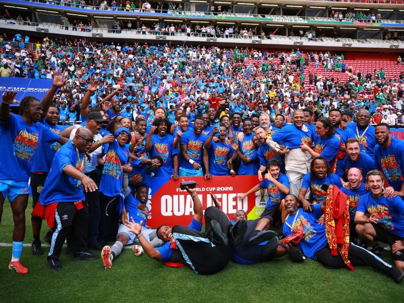 Les Léopards de la République démocratique du Congo (RDC), célèbrent leur qualification en Coupe du Monde 2026, après une finale des barrages intercontinentaux, disputée contre la Jamaïque, soldé par un score ( 1-0).