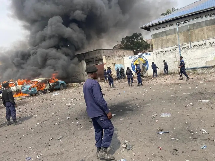 Les images lors de la manifestation de l'opposition Coalition C64,tenue le 12 juin 2026, à Kinshasa.