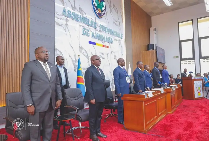 Lors du lancement officiel de la 3e conférence  des présidents des assemblées provinciales (COPAP-RDC), à Kinshasa, capitale de la RDC.