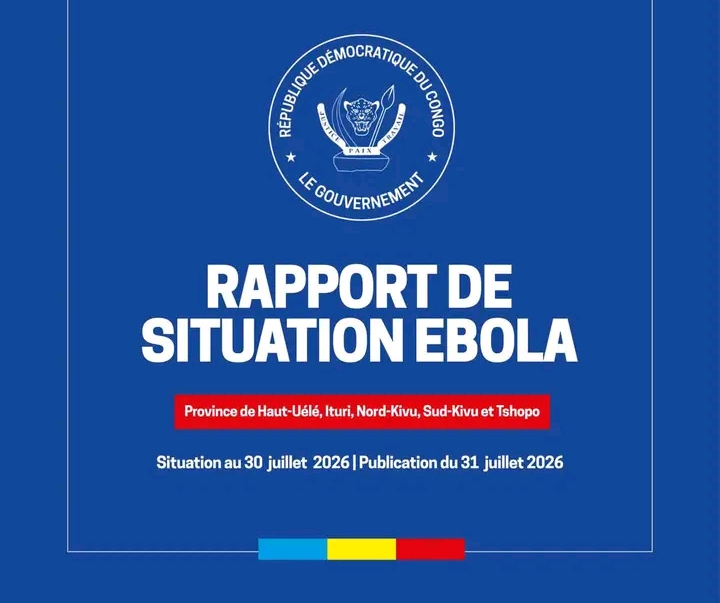 Rapport épidémiologique de la maladie à virus d'Ebola, du 30 juillet 2026.