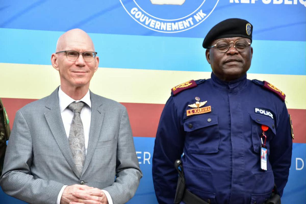 James Swan, chef de la MONUSCO lors de son séjour à Beni, dans la province du Nord-Kivu dans l'Est de la RDC.