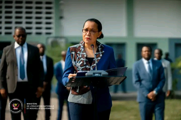 Raïssa Malu, ministre d'État de l'éducation nationale, en RDC.