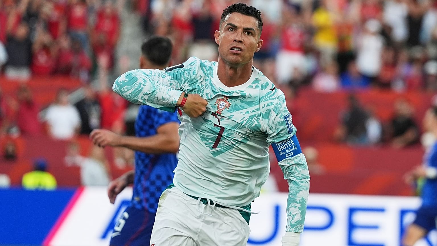 Cristiano Ronaldo sous les couleurs de l'équipe nationale du Portugal